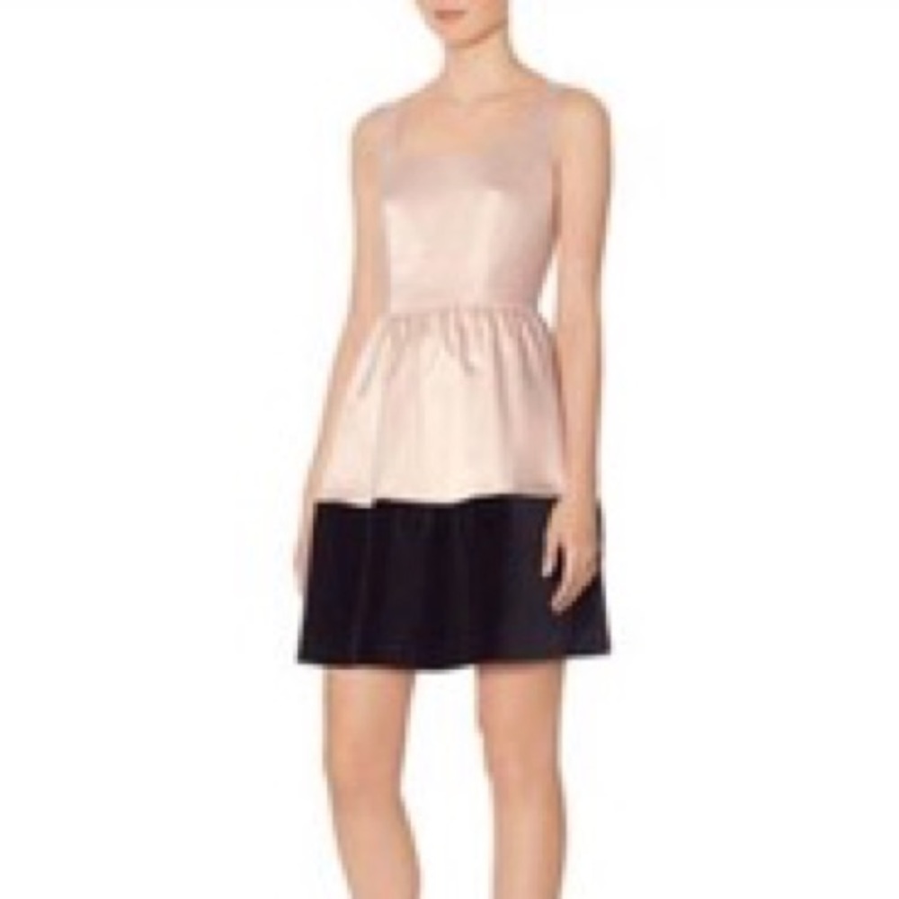 The Limited Velvet Stripe Fit and Flare Dress